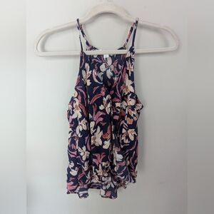 Market & Spruce Dark Blue Floral Camisole Stitch Fix Medium